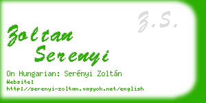 zoltan serenyi business card
